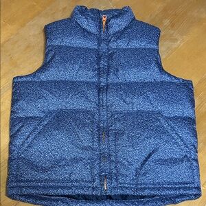 Old Navy small(6/7) Blue Puffer Vest  Orange zipper for Kids pockets like new